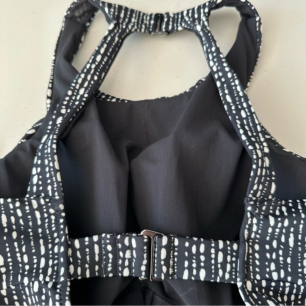 NWT Athleta Maldives Bra Cup Tankini Swim Top Black Rice Pearls 32 D/DD - Picture 11 of 11